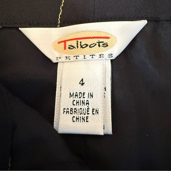 Talbots 2pc pant suit 100% silk embroidered Floral Embroidered Size 4P - Picture 8 of 16